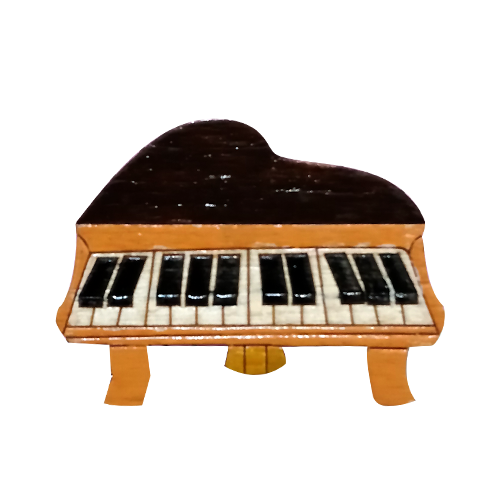 پیکسل چوبی طرح پیانو قهوه ای روشن