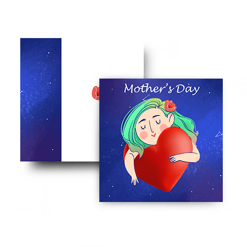 کارت تبریک طرح رویایی روز مادر